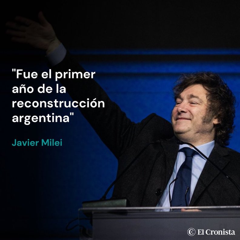 💥MILEI: "Fue el PRIMER AÑO de la RECONSTRUCCIÓN ARGENTINA"

PUNTUA del 1 al 10 este PRIMER AÑO del GOBIERNO👇🏼