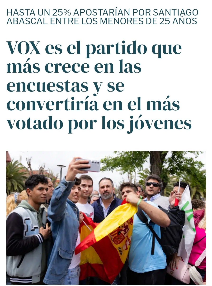 BelenSantana98's tweet photo. ¿Os imagináis que los jóvenes salvamos España, votando a @vox_es ?
Me lo acabo de imaginar🇪🇸✅💪🏻🎄

Nunca habremos tenido tanta participación en el rumbo de la Historia de España 🇪🇸

#LosPutosAmos💪🏻 https://t.co/UCuknyDnvR