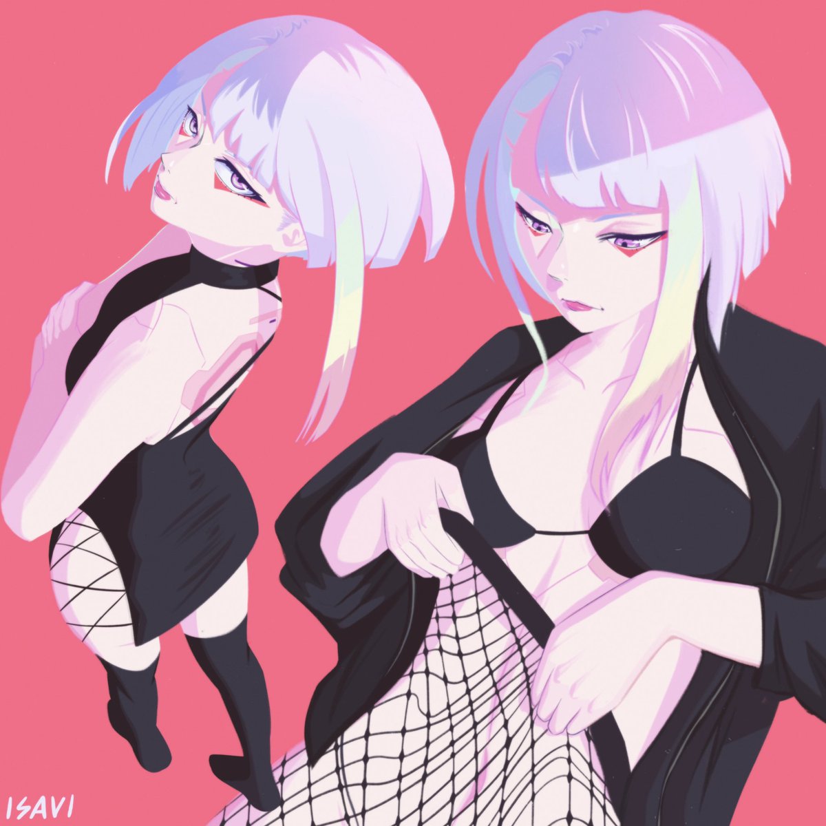 __isavi's tweet photo. lucy | cyberpunk edgerunners ⋆｡°✩

used almost no lines for this one mhm https://t.co/EarojDeGb0