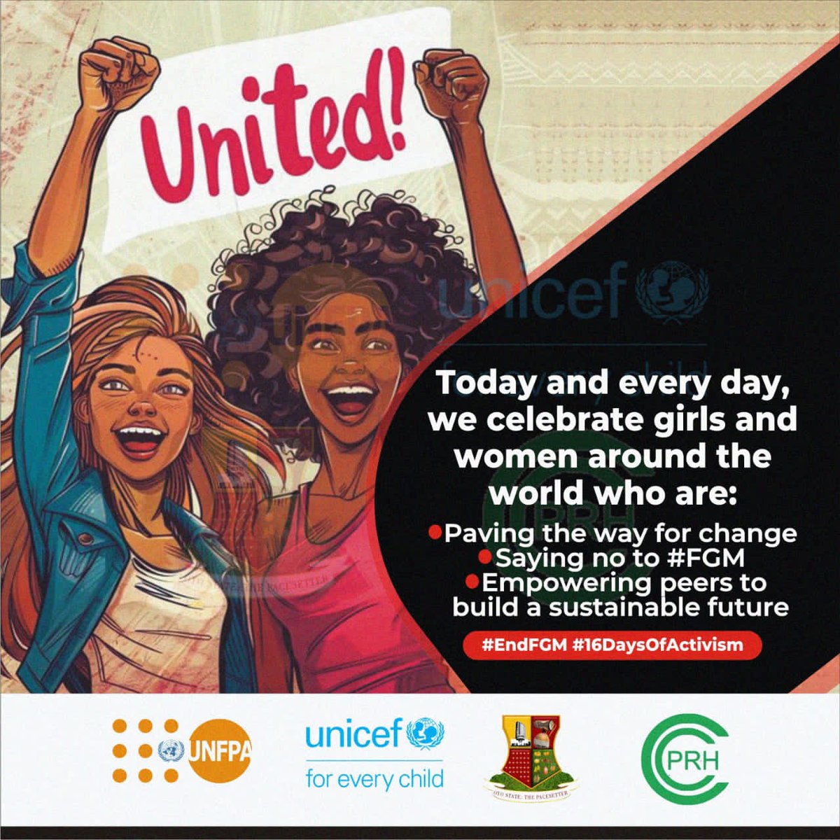 Let’s make the impossible possible. Together, we can ensure the next generation of girls grows up #FGM-free. Share this message. #CCPRHStorm #EndFGM <a href="/UNFPANigeria/">UNFPA Nigeria</a> <a href="/cprh5/">CCPRH</a> <a href="/Ayodejiuzoma/">Uzoma Ayodeji</a>