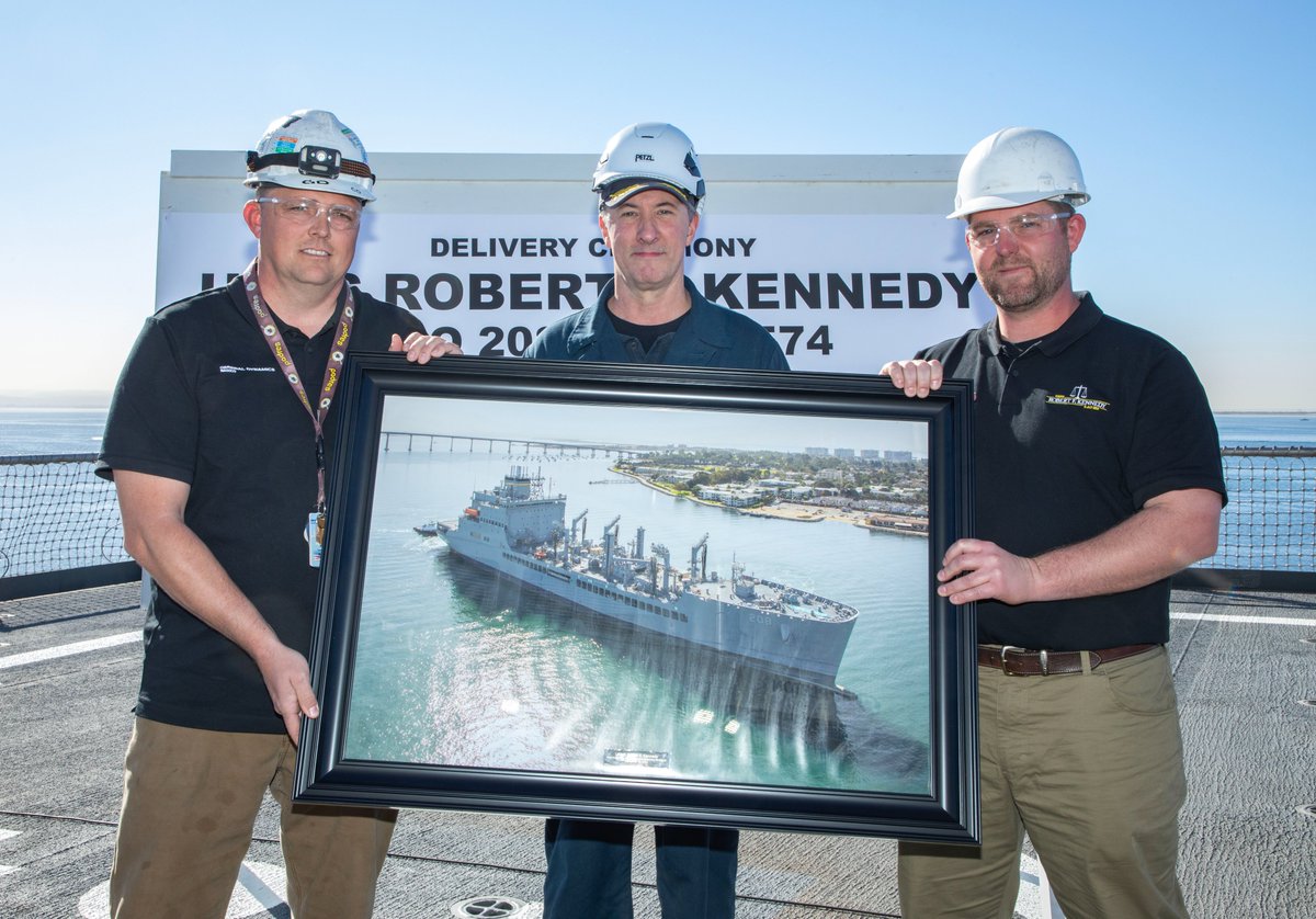 #NASSCO marks another significant milestone today with the delivery of the USNS Robert F. Kennedy (T-AO 208), adding to the proud legacy of our work with the U.S. Navy. 🤝

This vessel embodies the skill, craftsmanship and hard work of our dedicated shipbuilding teams, committed
