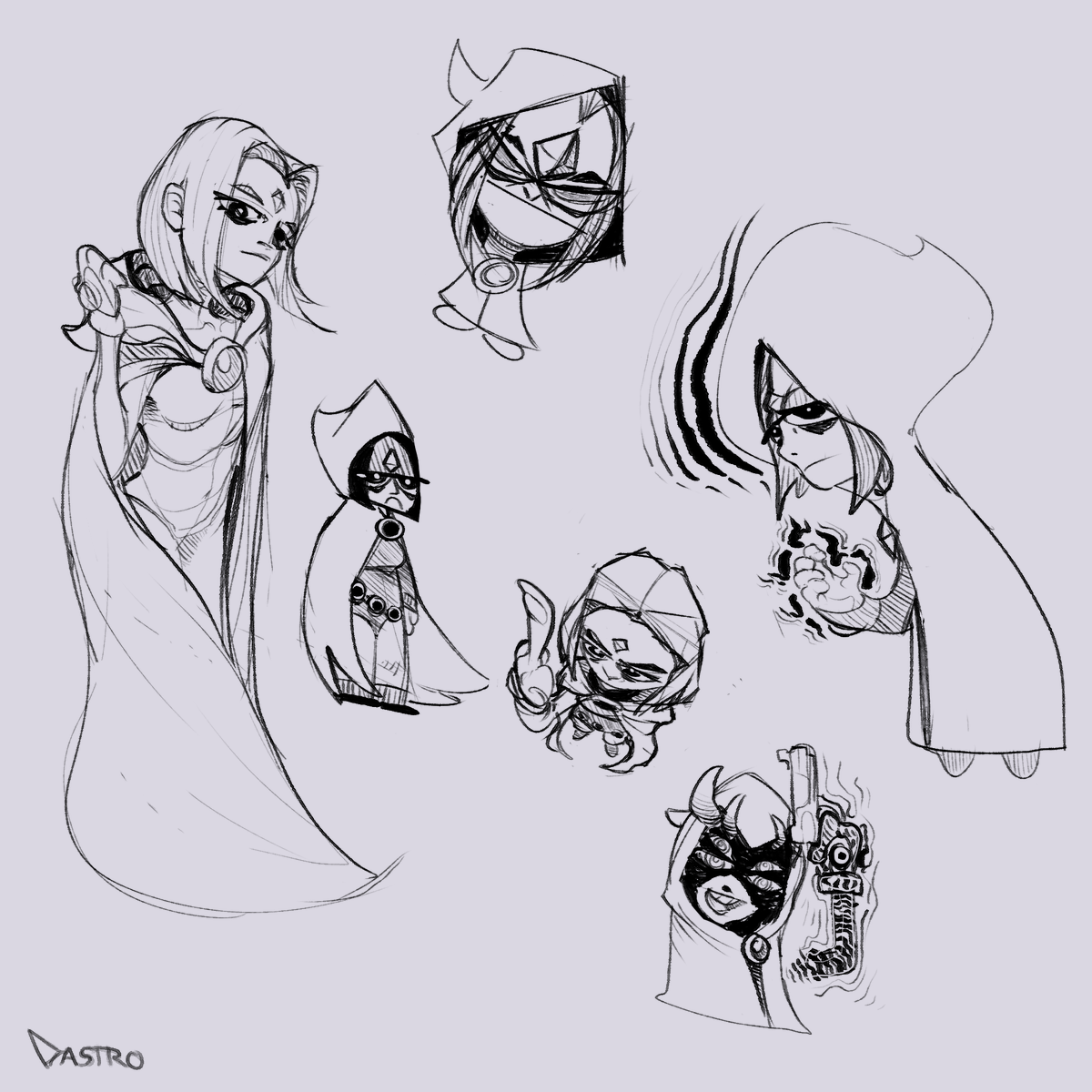 DastroArt's tweet photo. Some Raven doodles and coloring practice. #teentitans https://t.co/fonKrlR2Pc