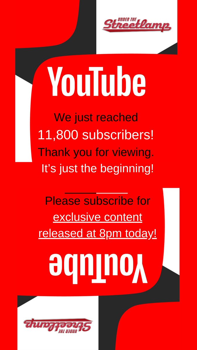 New video goes up at 8pm EST.  Subscribe and you'll get reminded of when it and all of our videos go up!

youtube.com/channel/UChn6O…