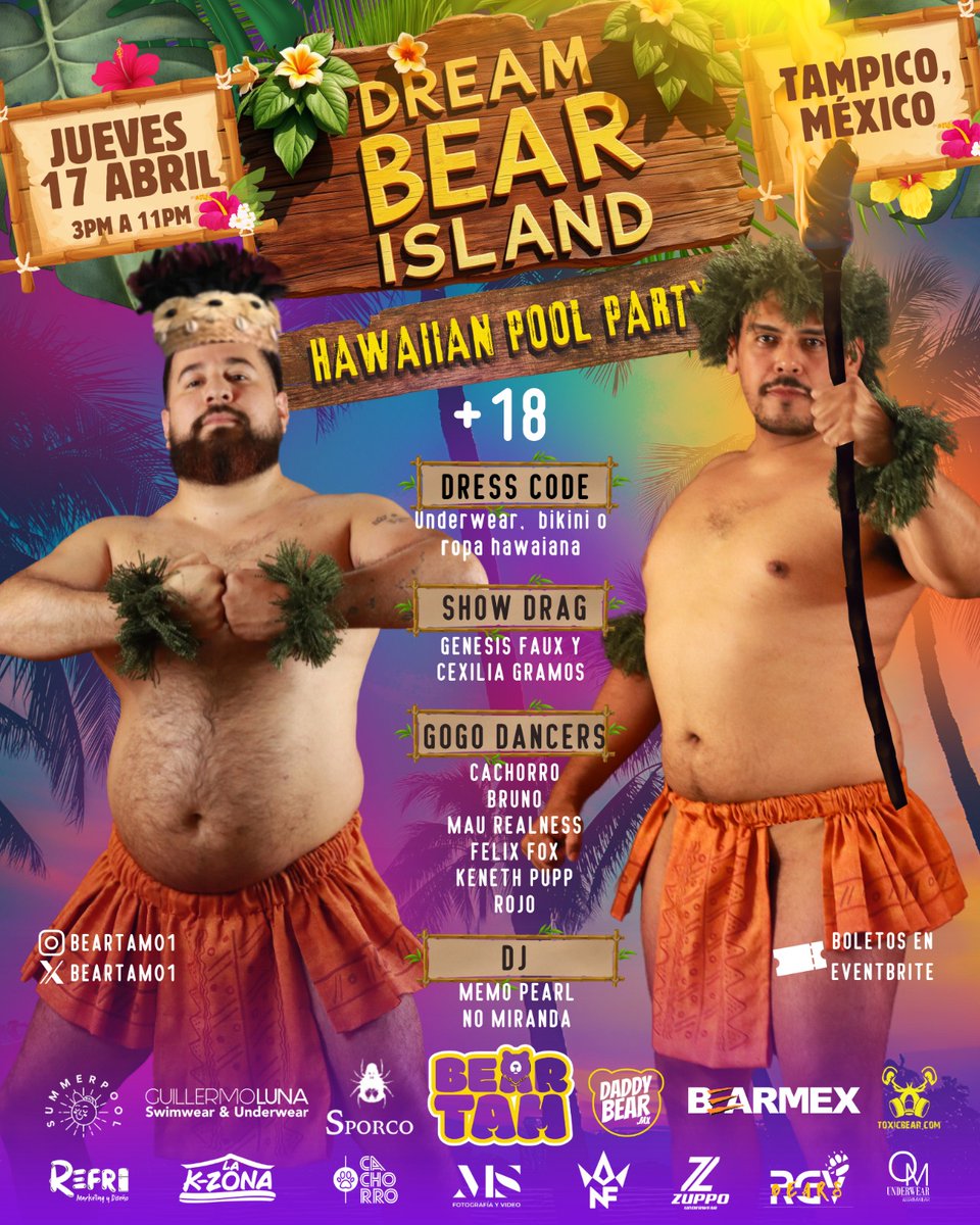 Beartam01's tweet photo. PRIMER FIESTA 
Dream Bear Island - Hawaiian Pool Party 🌺

No te pierdas de esta fiesta Mágica donde difrutaras de una combinación de show diurnos y nocturnos en donde te transportará directamente a Hawaiin. Prepárate para disfrutar de playa, sol, alberca y muchas sorpresas más. https://t.co/8PMhddVGLN