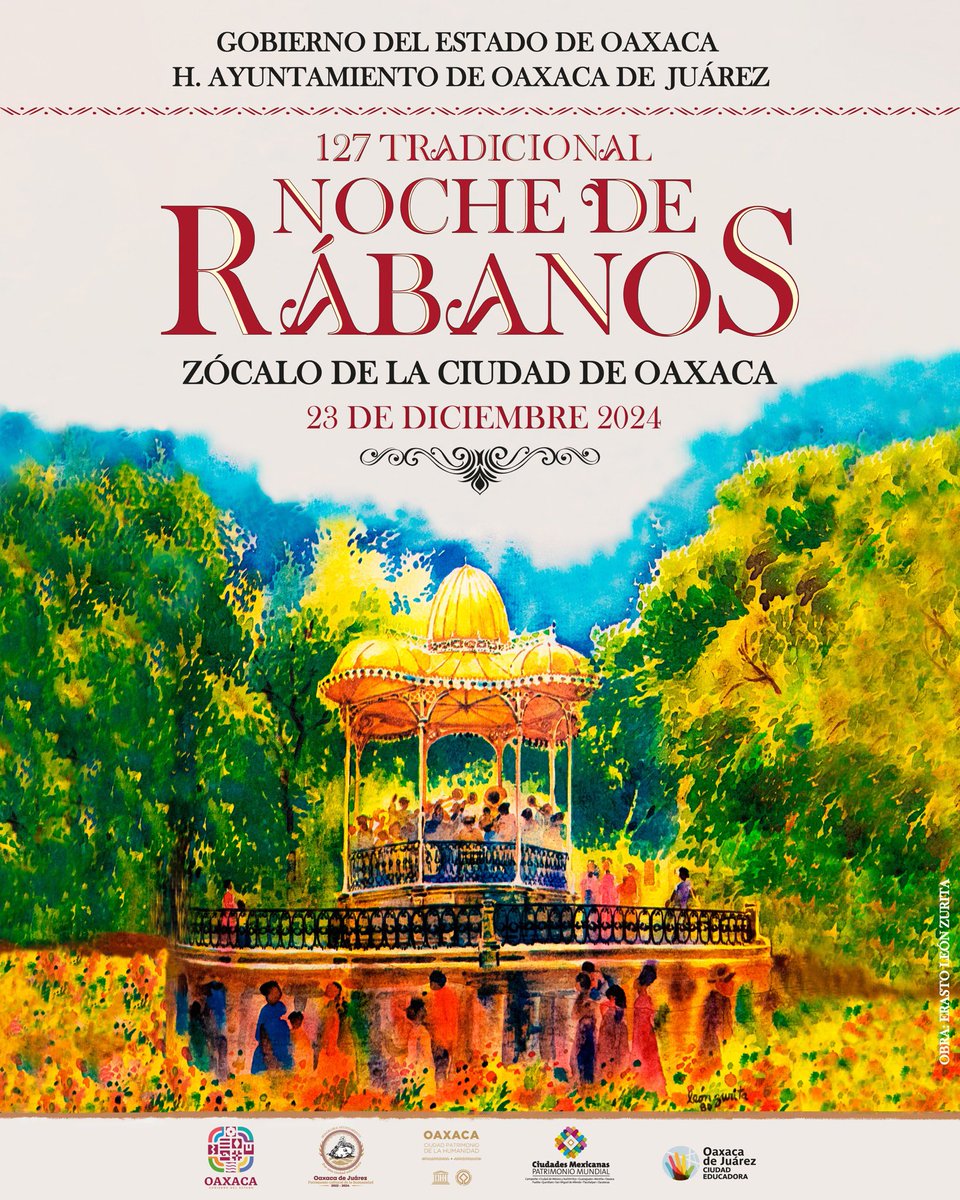jso_sumano's tweet photo. La ciudad de Oaxaca se prepara para vivir la tradicional Noche de Rábanos en su edición 127.

¡No te la puedes perder! https://t.co/uuC0LtwlGf