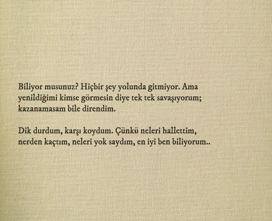 En iyi ben biliyorum...