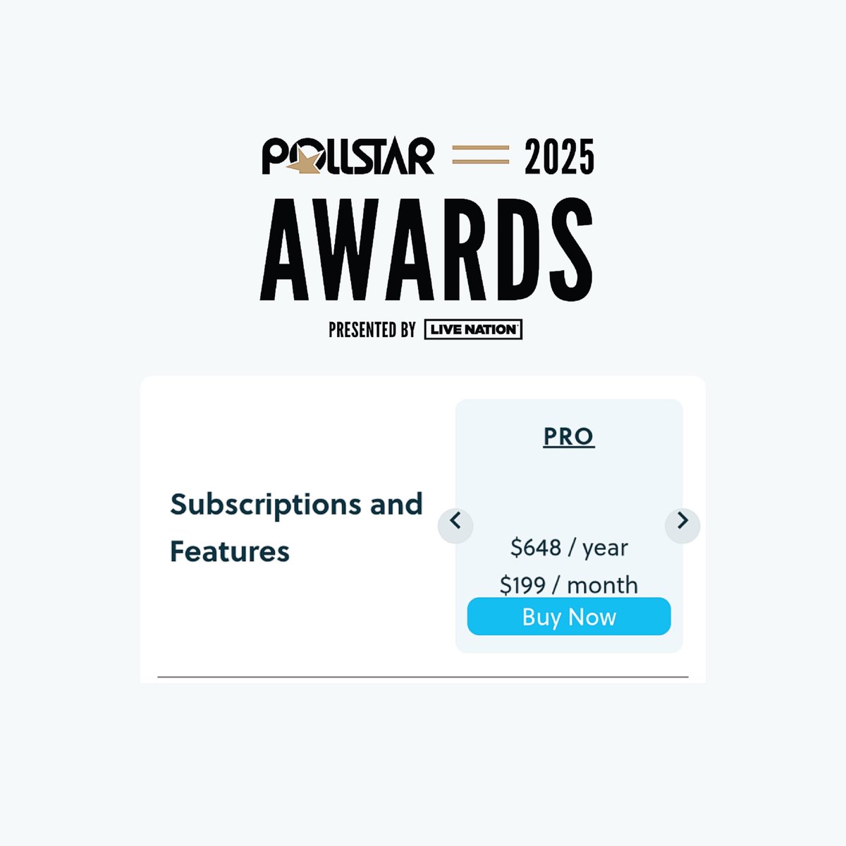 Rich barbz, please help Nicki Minaj become the first female rapper in history to win a Pollstar Award! ⭐

• Become a Pro member to vote: t.ly/RLNkW