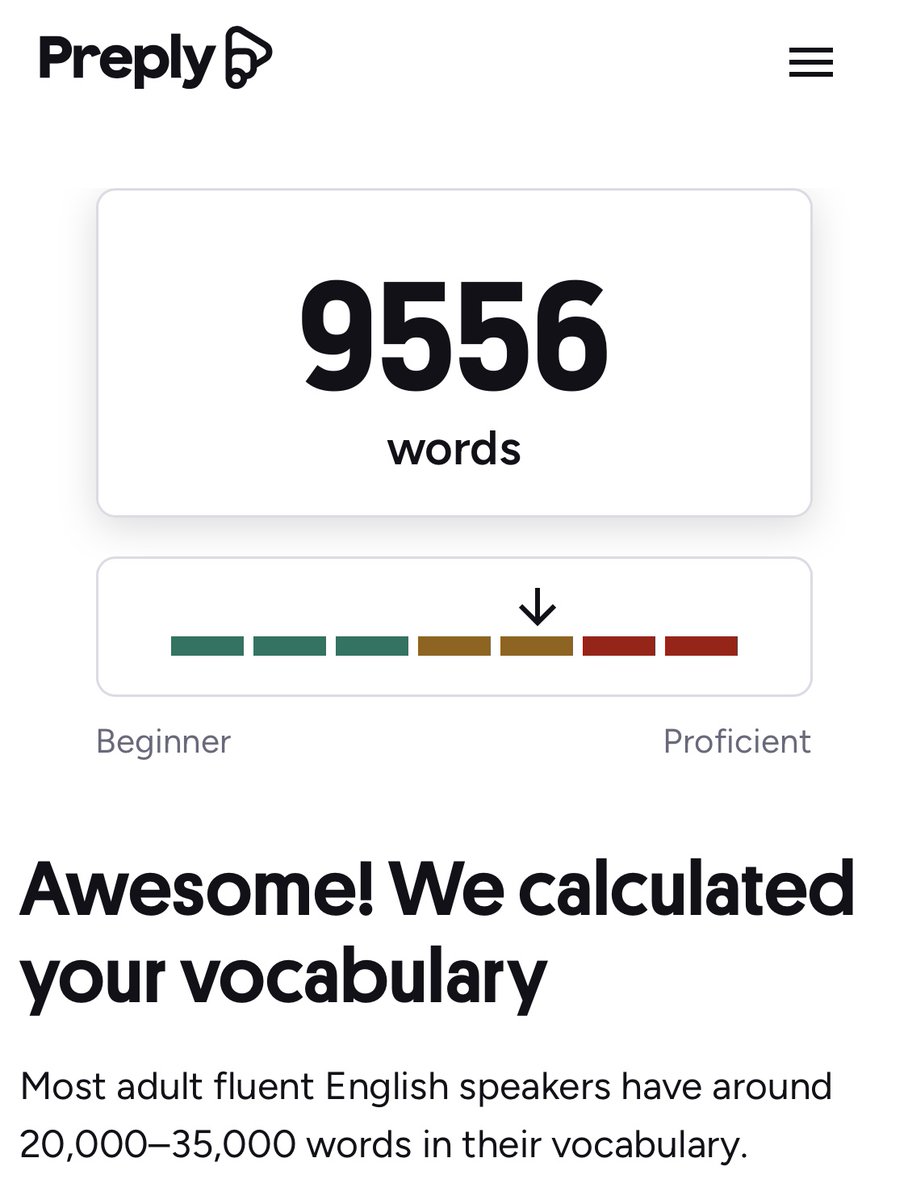 c1_eitango_bot's tweet image. 年末なので、英単語力テスト！約一年前より1000語ほど上がっていました。嬉しい。

次こそ目指せ1万語。ネイティブは2万語以上だそうです。