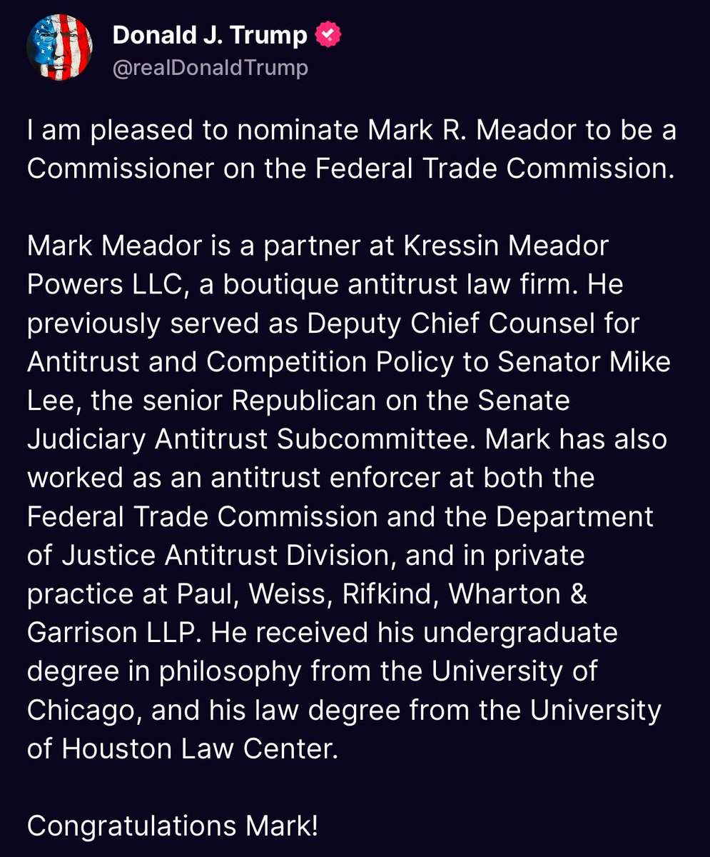 Thank you, Mr. President. It will be the honor of a lifetime to serve.