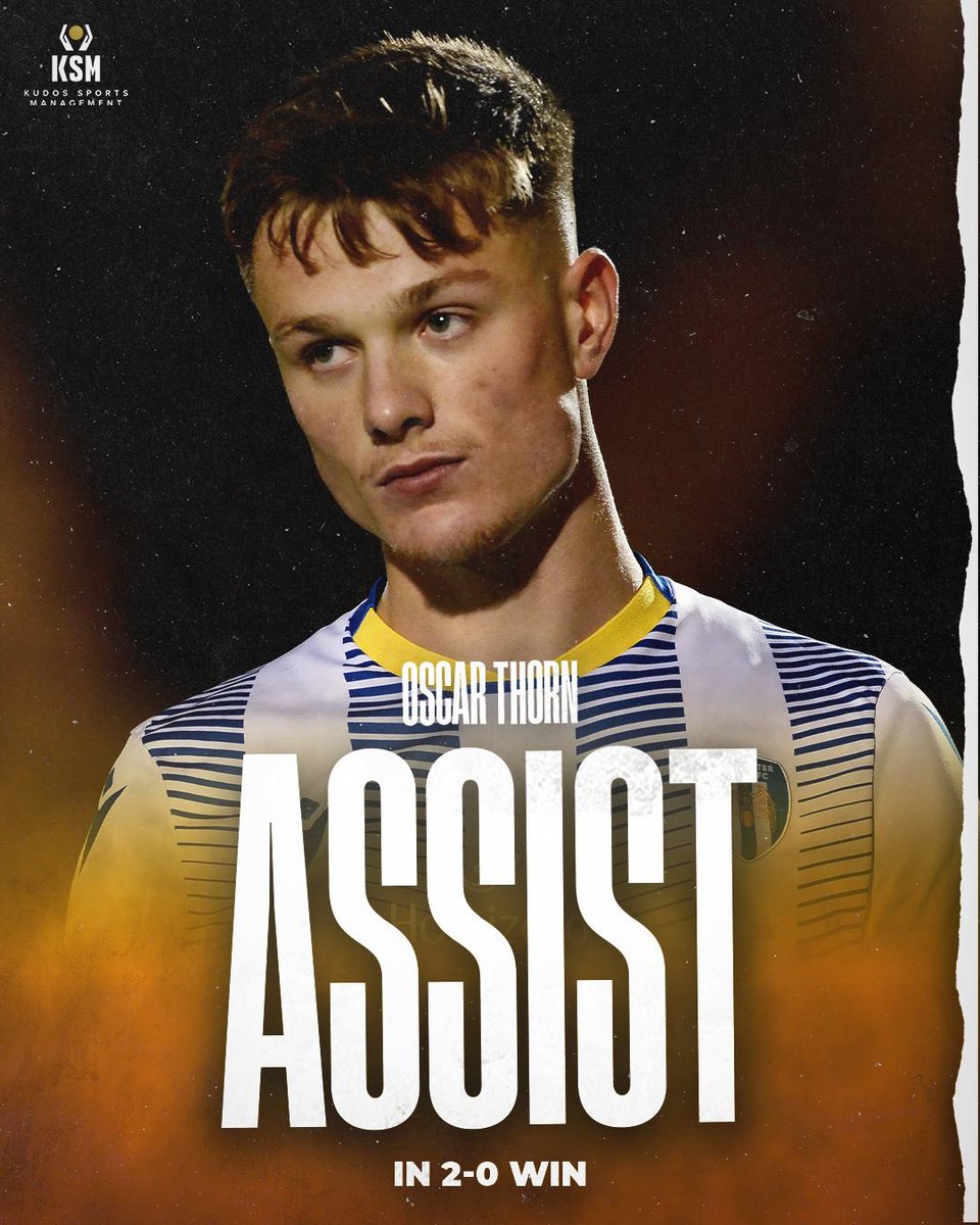Oscar Thorn gets an assist in Colchester FC’s 2-0 win today!

#KudosFamily
