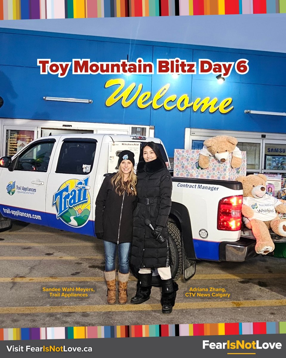 fear_isnotlove's tweet photo. ๐#ToyMountain Blitz Day 6!๐
Thank you @Trail_ABSK, our Toy Mountain Presenting Sponsor, for hosting us๐
Join Trail Appliances & @CTV_Danielle for entertainment, food & your chance to win a prize!
๐ WED, DEC 18 @ 5PMโ7PM
๐ 6880 - 11 St. SE
โญVisit https://t.co/XZiLq1mfxG https://t.co/9iSEaIJpNa