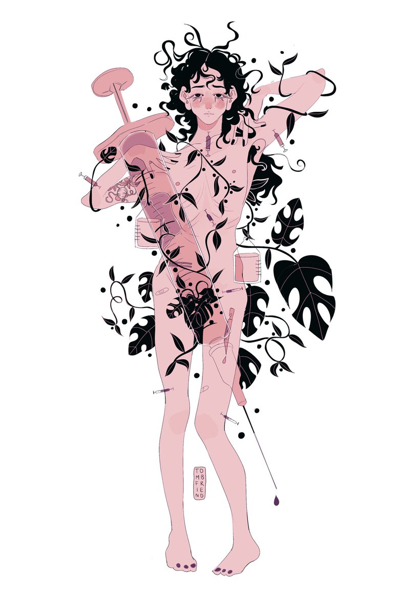 saint sebastian as the chronically ill 💉🏹