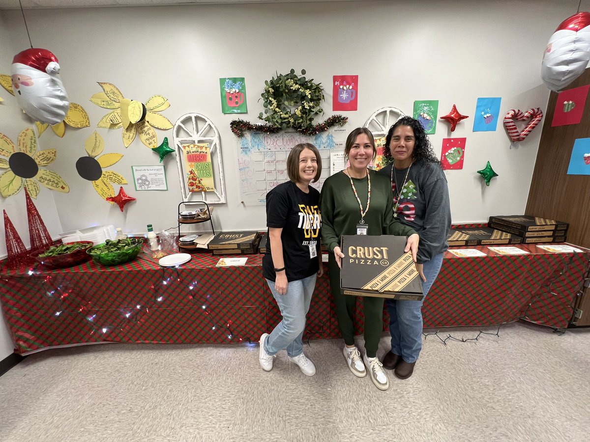 Our PTO seriously spoils us!!! They provided us with an amazing pizza and salad lunch and great company today. We are so thankful for their amazing community and campus support. #WestPTO #gratitude