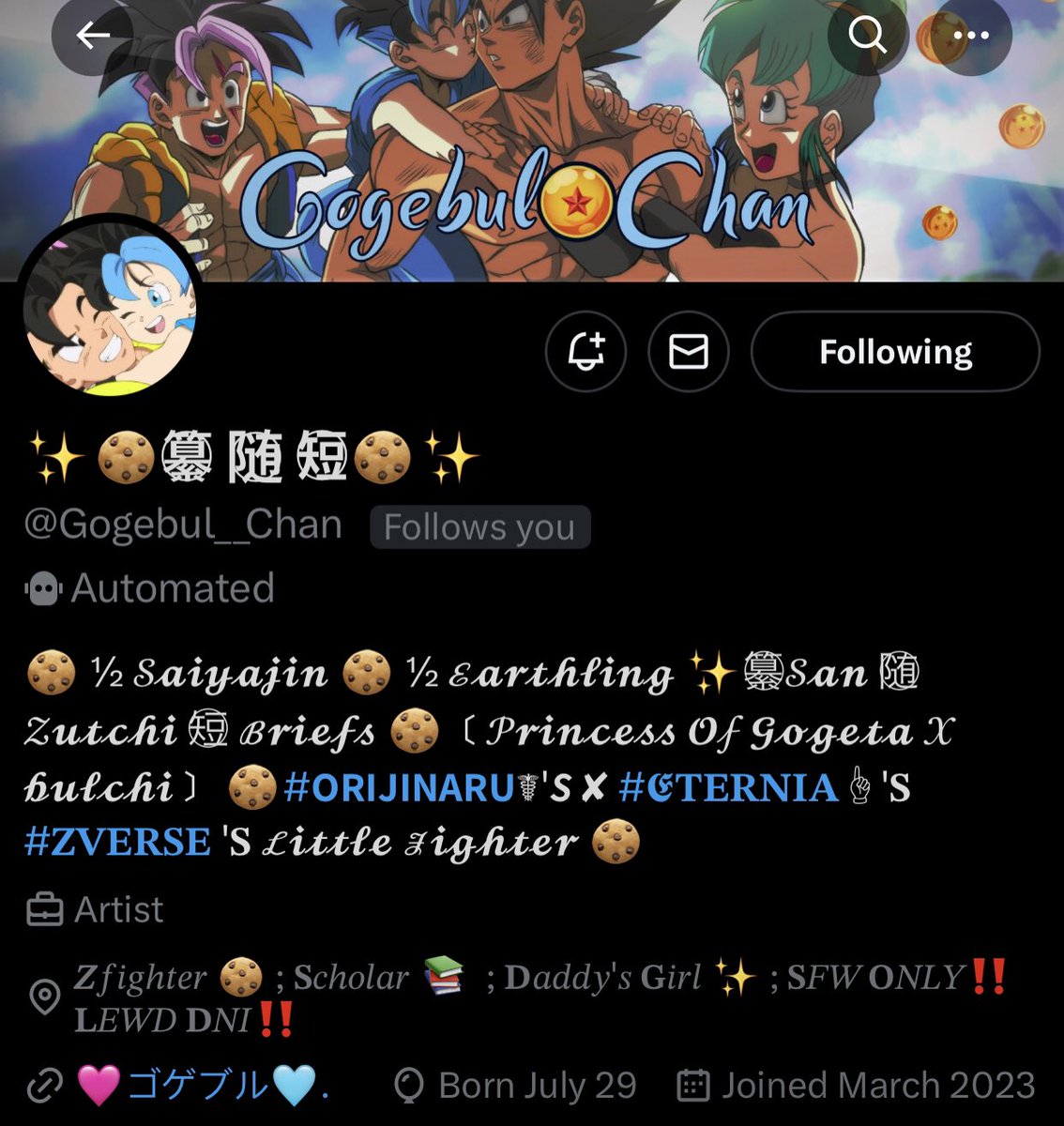 CUHHHHH-RIPPPPP CUHHHHHHH-RIPP , all of zu’s mutuals (if your here.)
SHE’S BACK!!! Her main was sadly banned, due to some BS but she made a new account for all to enjoy!

Now go follow <a href="/Gogebul__Chan/">🌺纂⃝随⃝短⃝🎨</a> or i’ll bite off your nose.