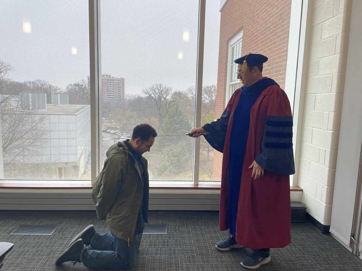 PhDone! 🎉 Thanks to everyone who was there along the way, family, friends, colleagues and advisors! Yes, I am a doctor now. Yes, I got a sword now (thanks friends!) Yes, we got <a href="/mdredze/">Mark Dredze</a>  to knight me. What a nice finishing touch for this era!