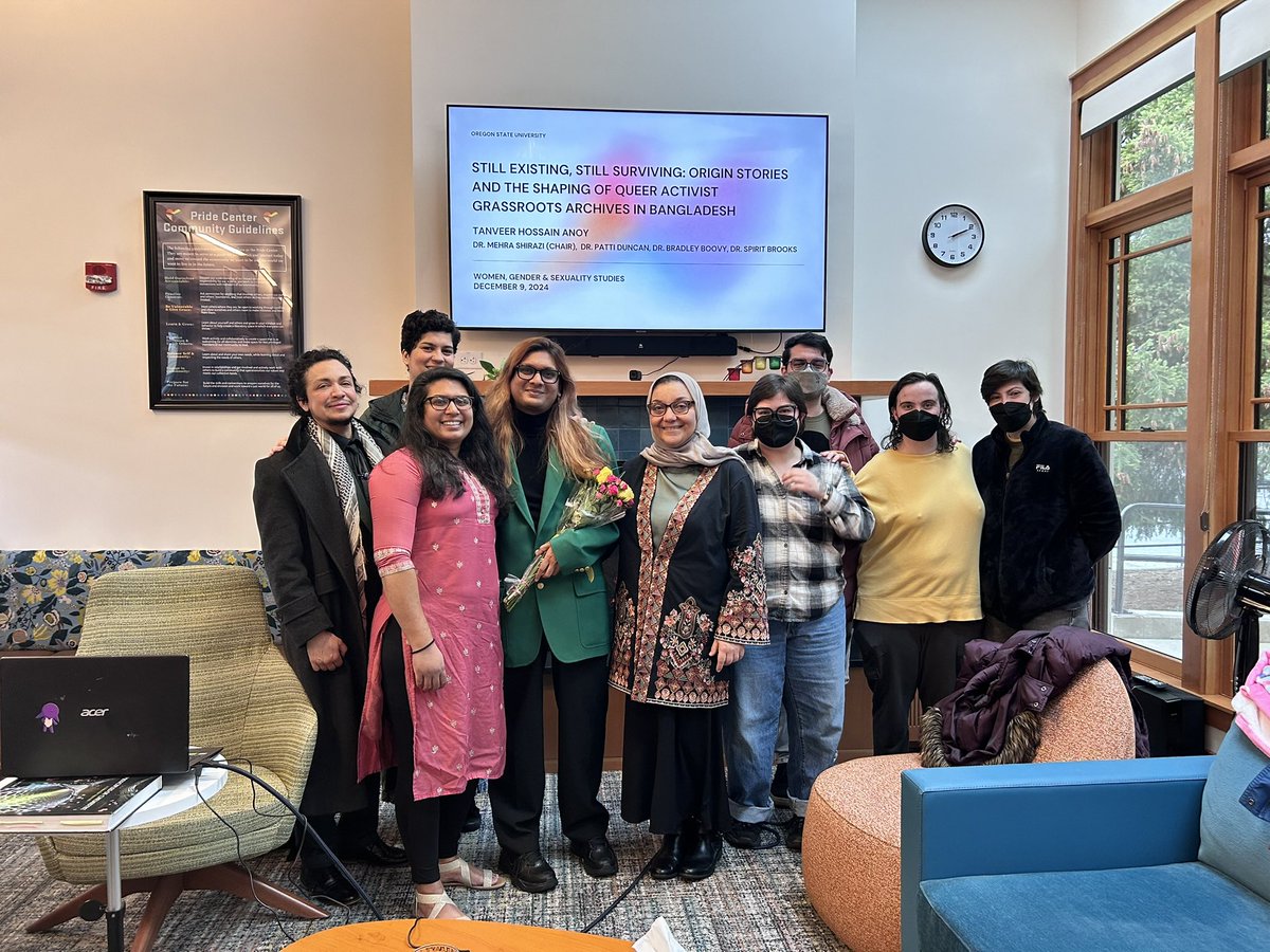 Thrilled to share that I've successfully defended my Master's thesis in Women, Gender, &amp; Sexuality Studies w/ a minor in Queer Studies <a href="/OregonState/">Oregon State University</a> ! Huge thanks to my committee, loved ones, and everyone who supported me on this journey <a href="/OregonStateWGSS/">WGSS/QSOregonState</a>