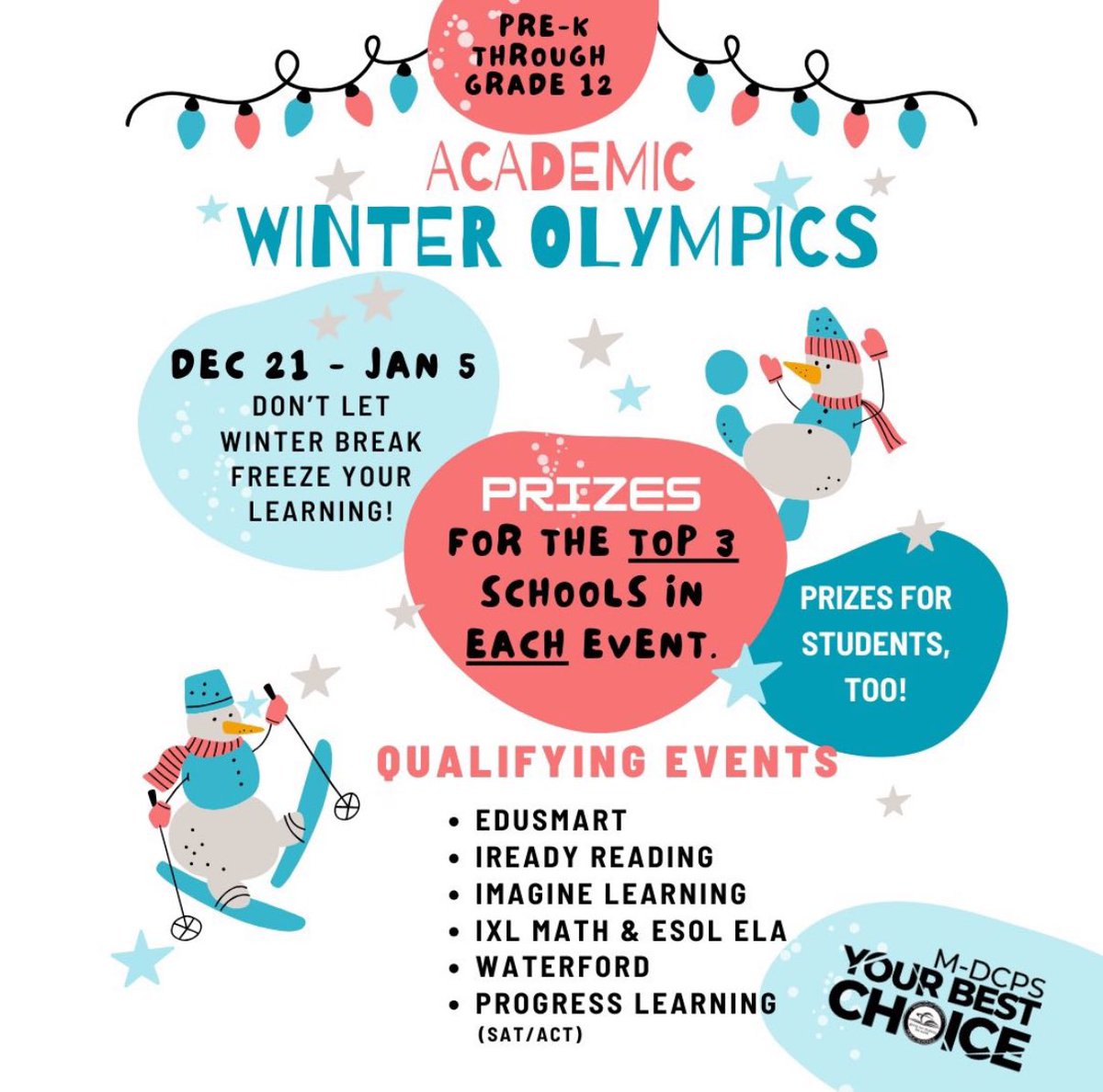 Lourdes Diaz (@ldiaz_cao) on Twitter photo Keep your academic skills sharp over the winter break. Online learning activities available 24/7 for all <a href="/MDCPS/">Miami-Dade Schools</a> students from Pre-K through SAT/ACT Prep. Keep your academic skills sharp over the winter break. Online learning activities available 24/7 for all <a href="/MDCPS/">Miami-Dade Schools</a> students from Pre-K through SAT/ACT Prep.