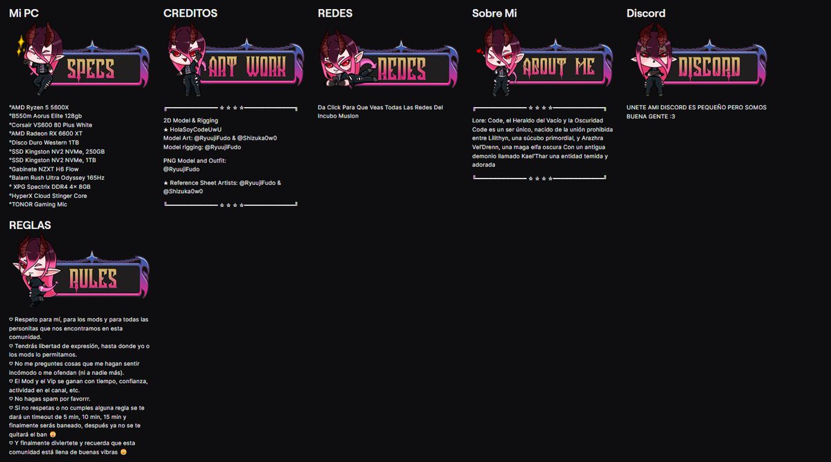 SoyCodeVT's tweet image. Ya Tenemos Los Paneles De CodeUwU Estan Hermosos Y Preciosos Hechos Por @Shizuka0w0 Apoyenla Y Ahorita Esta En YCH 
#codeuwuart #VtuberUprisings #vtubernsfw #femboys #FemboyFun