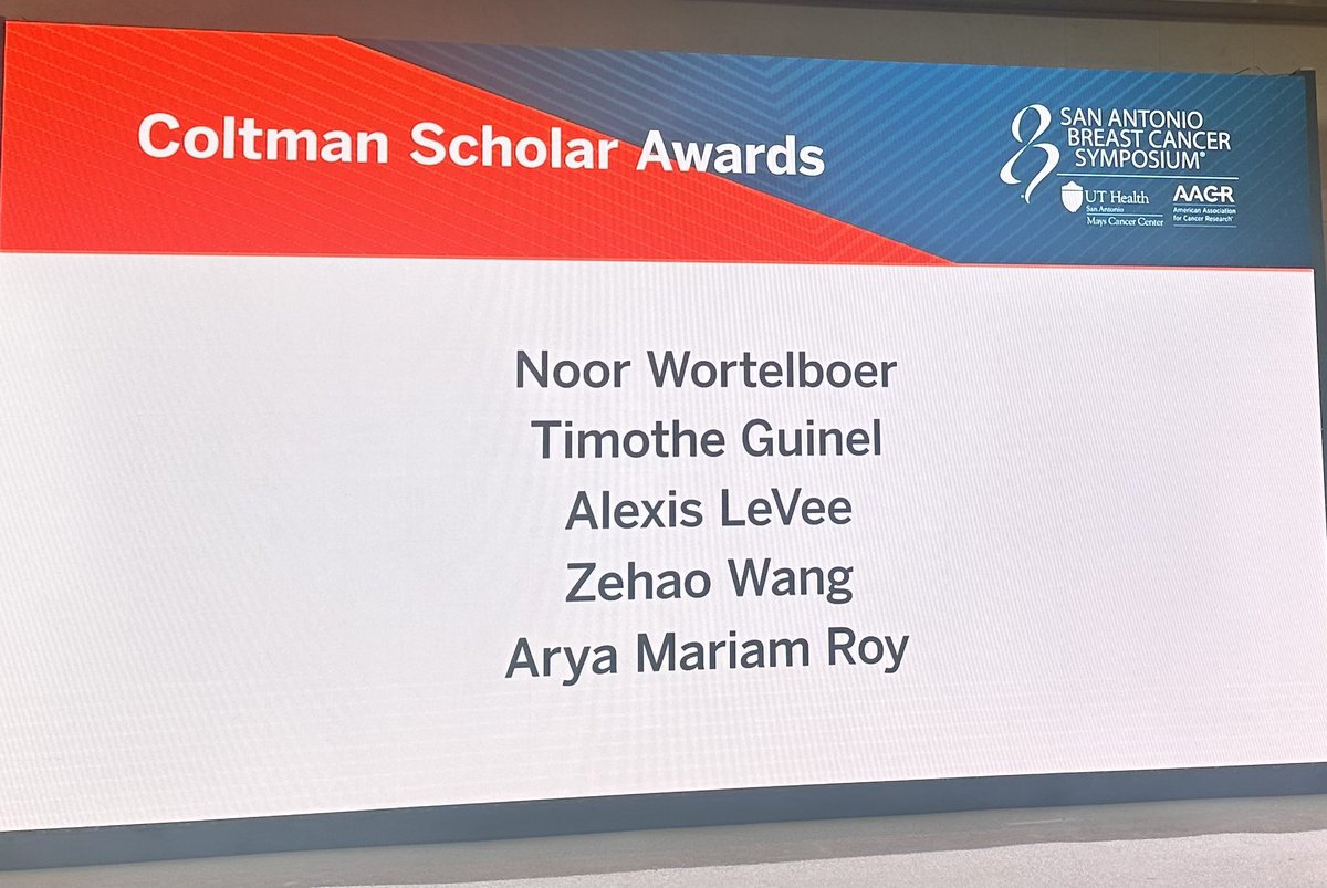 AlexisLeVee's tweet photo. What a great way to kick off #SABCS24! Truly honored to receive the #Early Career Investigators Award and the #Coltman Scholar Award at @SABCSSanAntonio this year! Grateful for my mentors and collaborators who have supported me over the years :) https://t.co/IBvycI4Rot