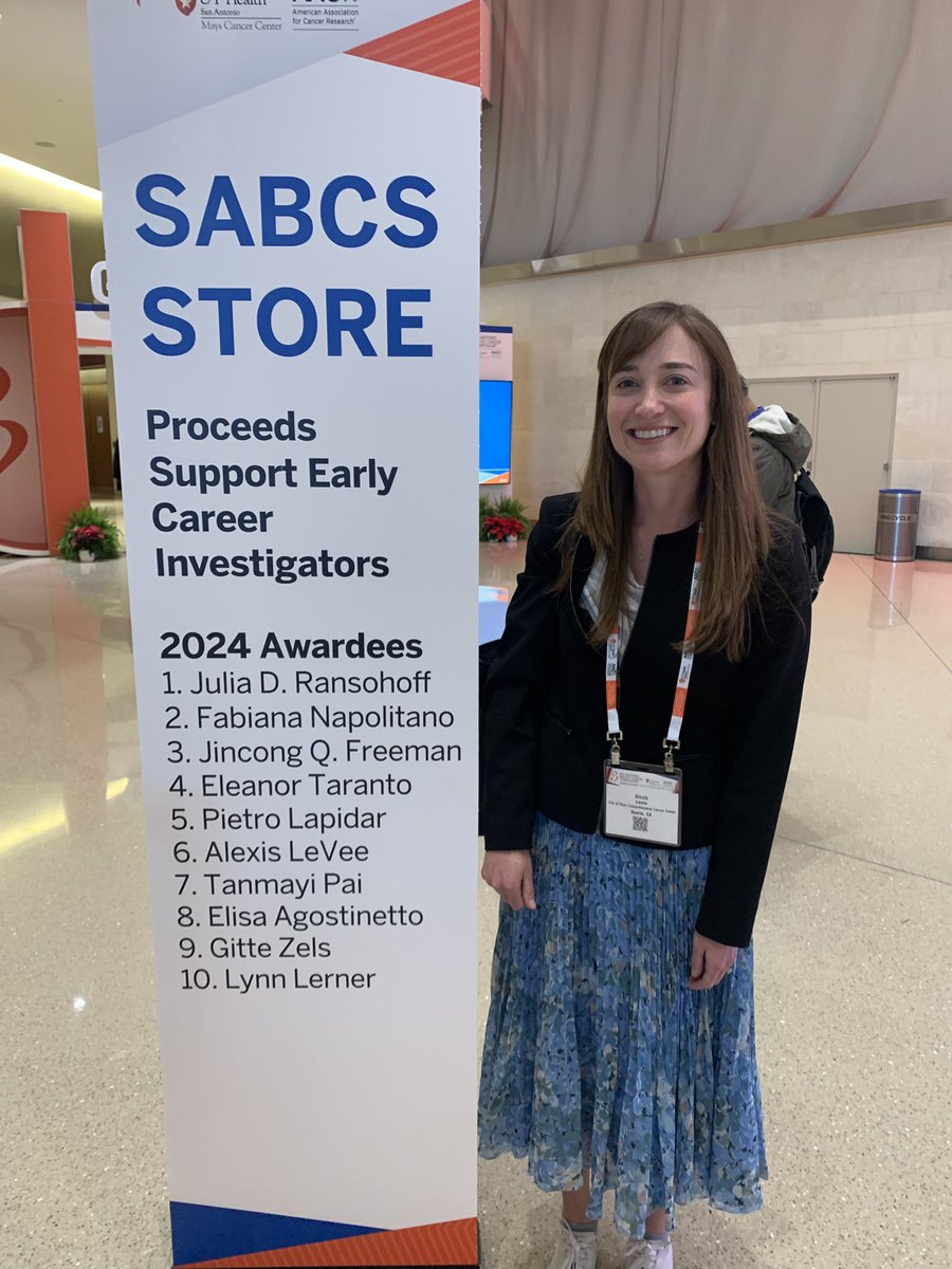 AlexisLeVee's tweet photo. What a great way to kick off #SABCS24! Truly honored to receive the #Early Career Investigators Award and the #Coltman Scholar Award at @SABCSSanAntonio this year! Grateful for my mentors and collaborators who have supported me over the years :) https://t.co/IBvycI4Rot