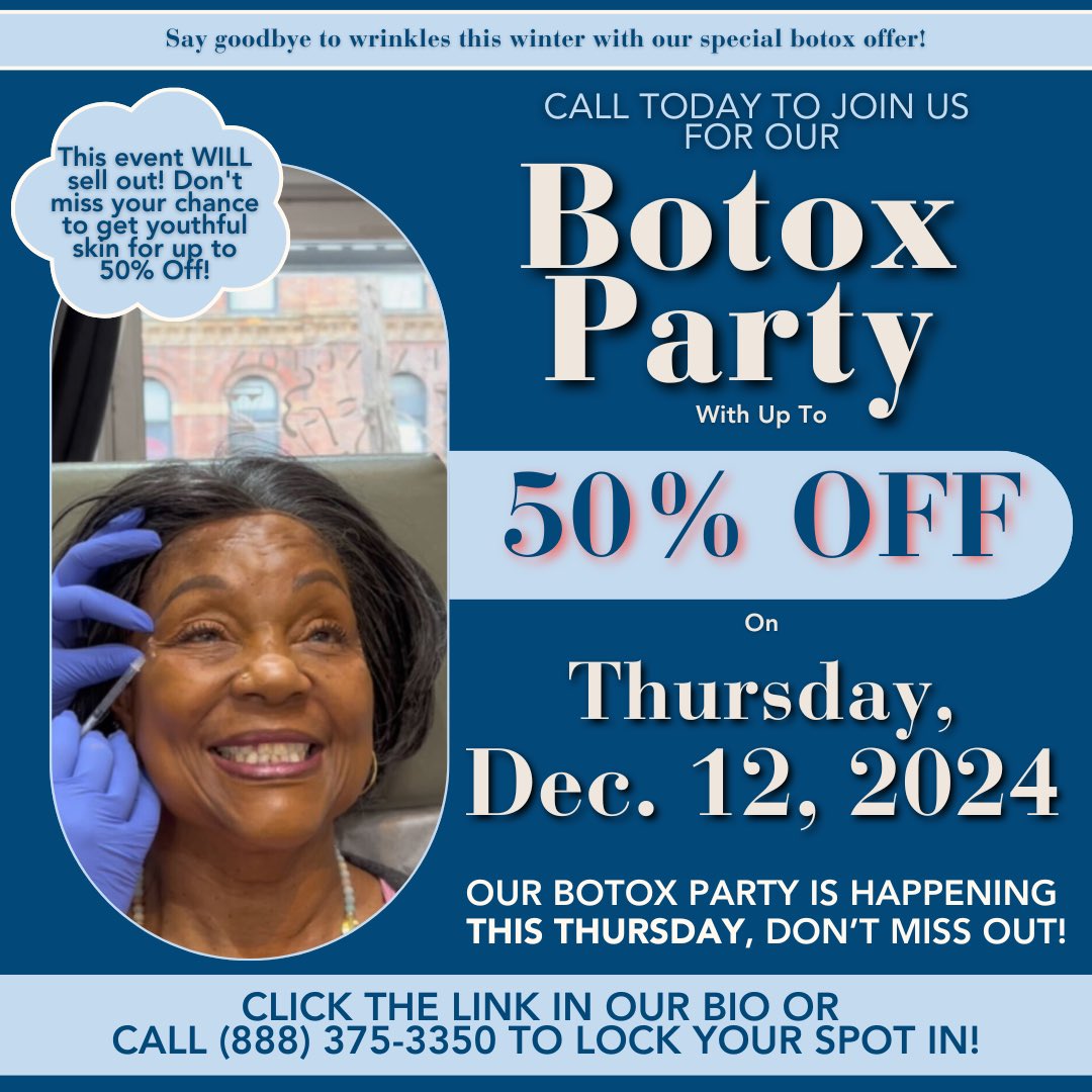 LPSurgeons's tweet photo. It’s TIMMMEEE!!! 🎶 LET’S PARTY! 🥂✨Celebrate the new year feeling and looking your best with our BOTOX AND SMALL TALKS Party.🙌 THE ONE AND ONLY @drkeloid will be joined by our Master Injector Dr. Mica Gilvie for this one day only special on 12/12/24. 🏆📣

#botox #filler https://t.co/eqTaitrgz9