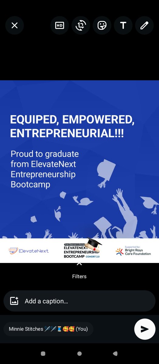 🎉 Empowered for Success! 🎉

I’m beyond excited to share that I’ve officially completed the ElevateNext Entrepreneurship Bootcamp! 🚀

In just one week, this transformative program equipped me with invaluable skills.
#ElevateNext #EntrepreneurshipJourney #InnovateAndThrive