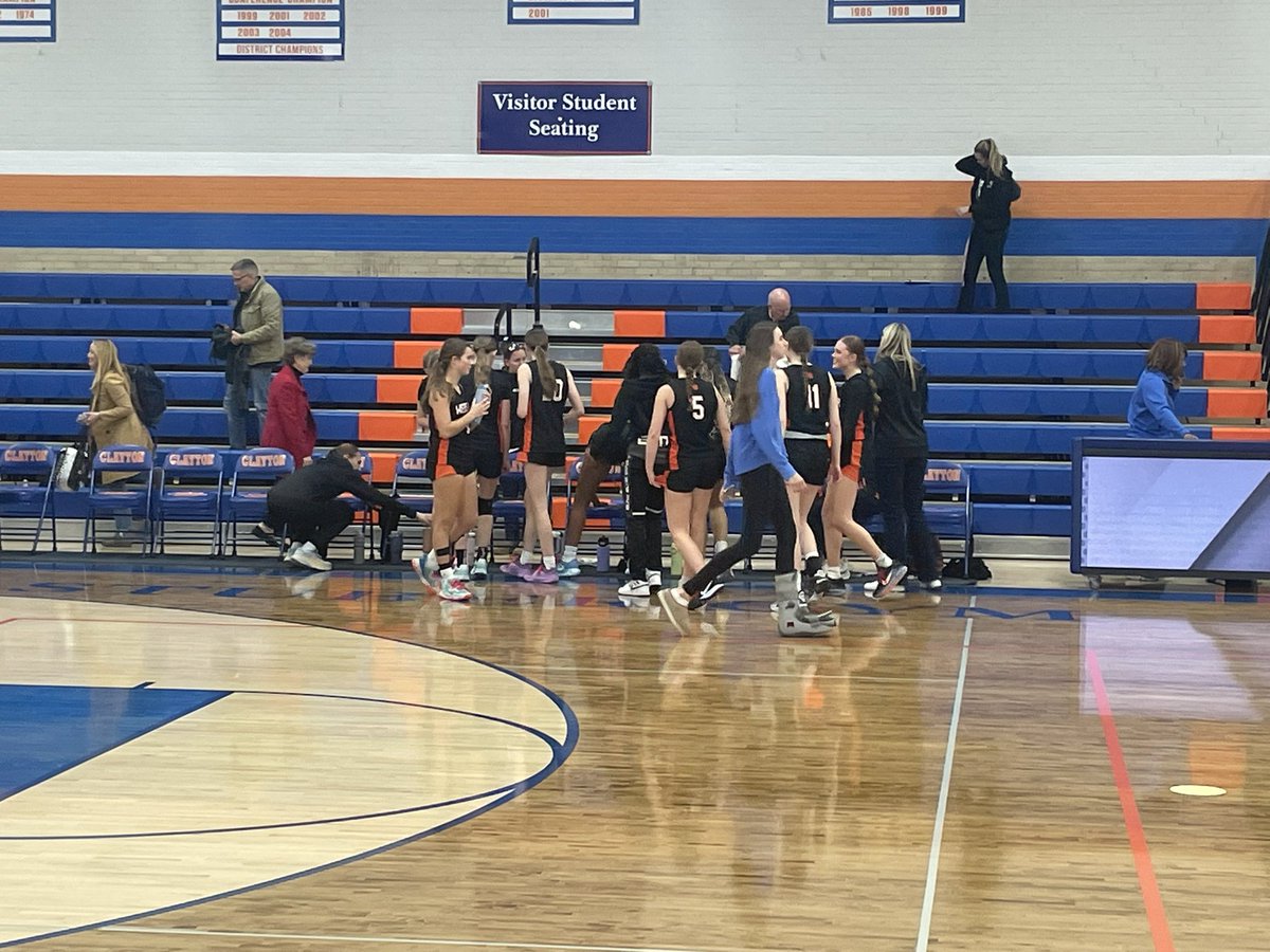 Great road win for <a href="/WGHSGirlsBball/">Webster Groves Girls Basketball</a>. Final score 61-40.