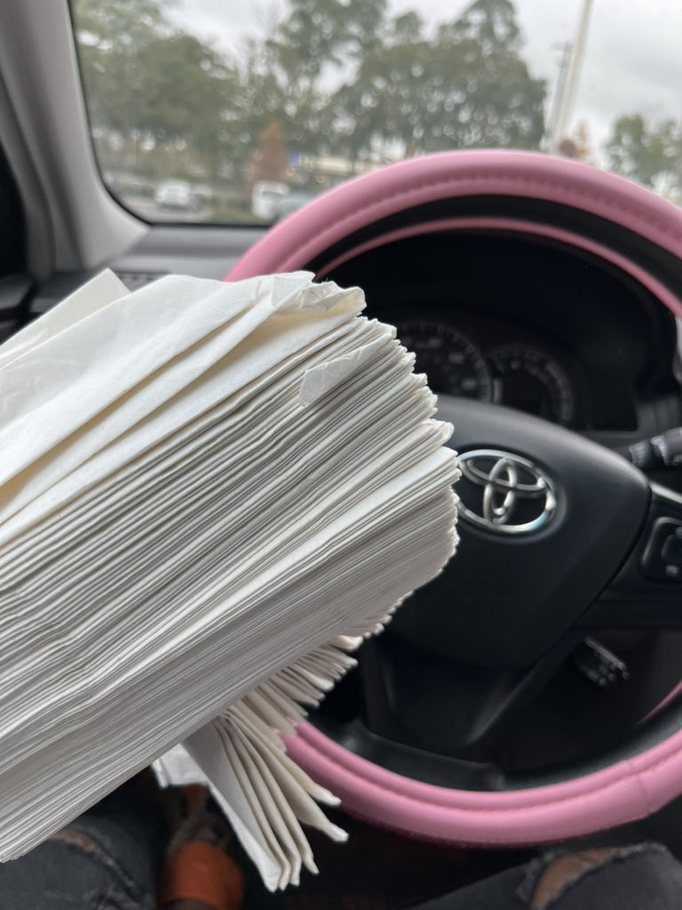 &amp; abt my car napkins , they will be got!