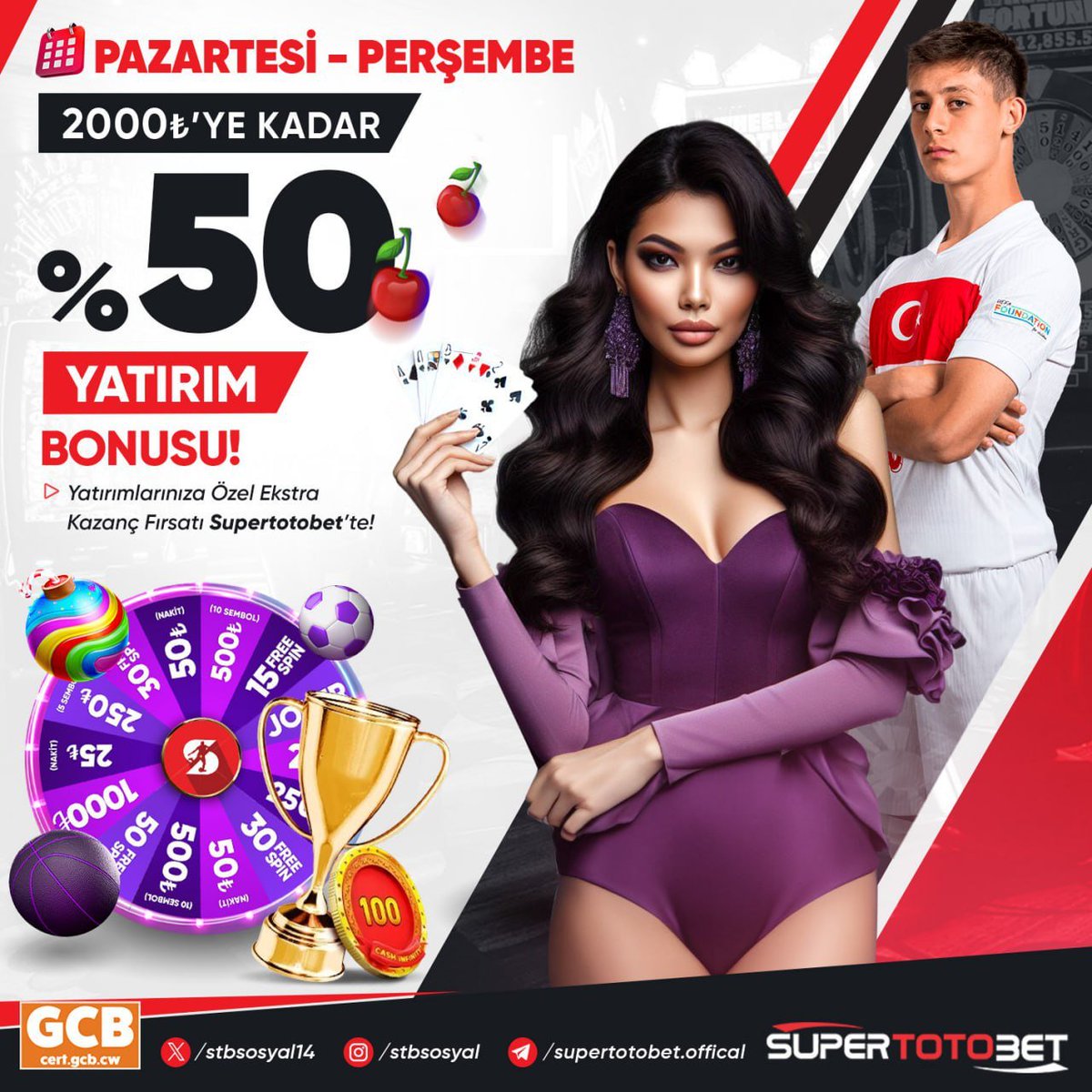 stbsosyal14's tweet photo. 🗓Supertotobet'te Perşembe, Kazanç Günü!

🪙Bugün İlk Yatırımınız İçin
🎁2.000 TL'ye Varan %50 Bonus
💵Minimum 200 TL - Maksimum 2.000 TL https://t.co/F9e8qvuJzq
