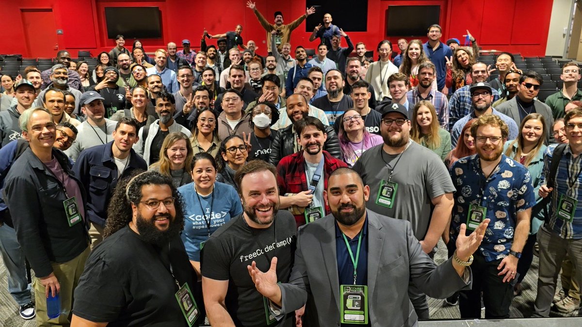 ossia's tweet image. A huge thanks to @DThompsonDev and all you folks who participated in #CommitYourCode this year.

freeCodeCamp will put the $5,098.85 you raised toward our charity&apos;s mission of creating open source learning resources for everyone, everywhere. See you again in Dallas in 2025. 🏕️