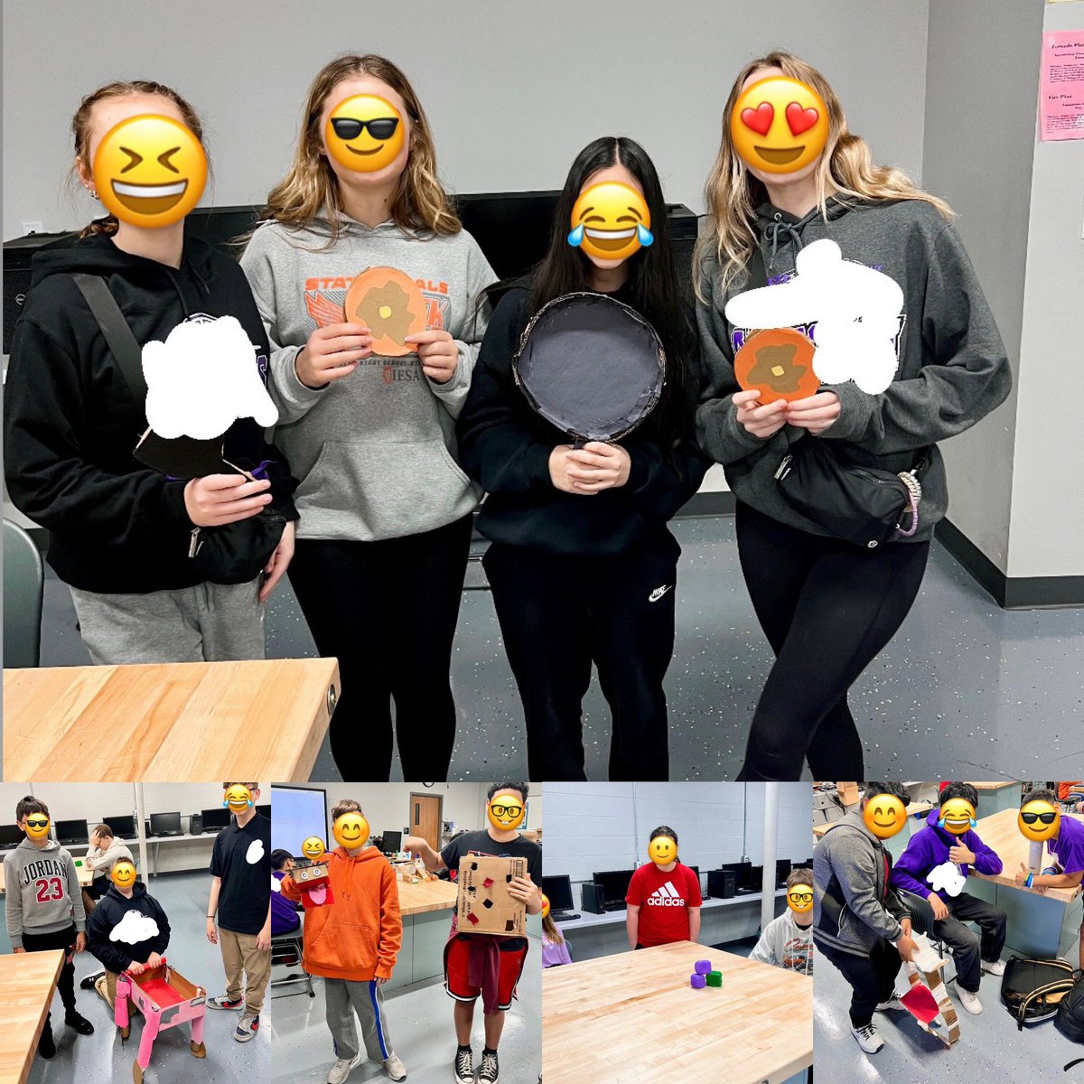 Therapeutic toy designs…
1. Puppet and “pinch a mole” (similar to whack a mole)
2. Shopping cart
3. Pancakes, pan, and spatula
4. Stacking blocks
5. Walker

#pltw #projectleadtheway #designandmodeling #stem #stemeducation