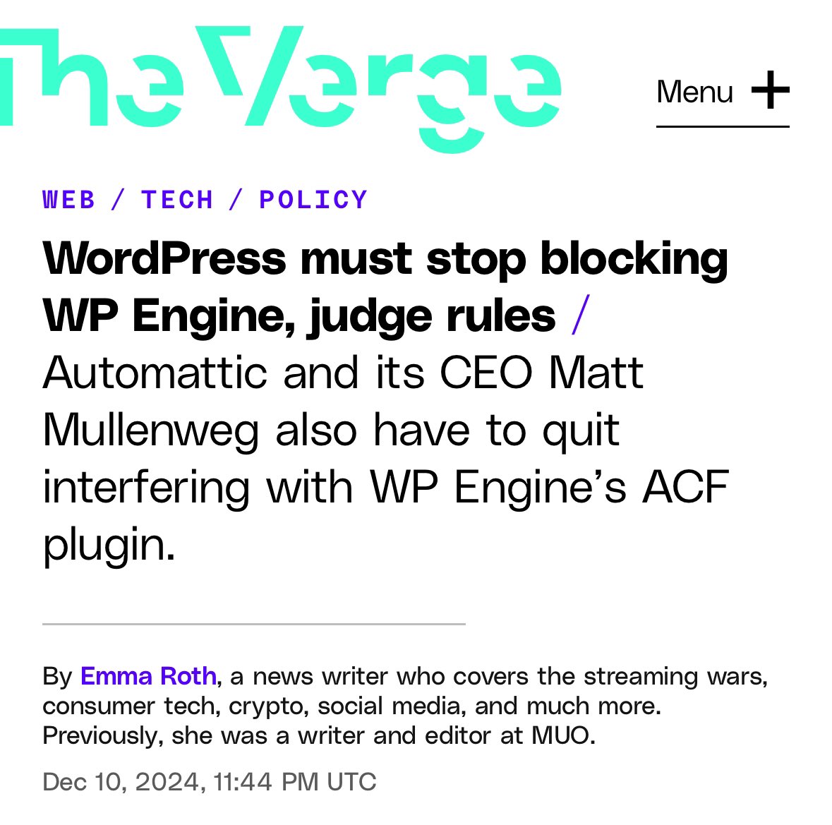 The sad story of how Automattic became the villain they painted WP Engine to be.

A judge delivers swift justice for WP Engine - and more embarrassment for Automattic.

What was the point of Automattic damaging WordPress and themselves - all for nothing?