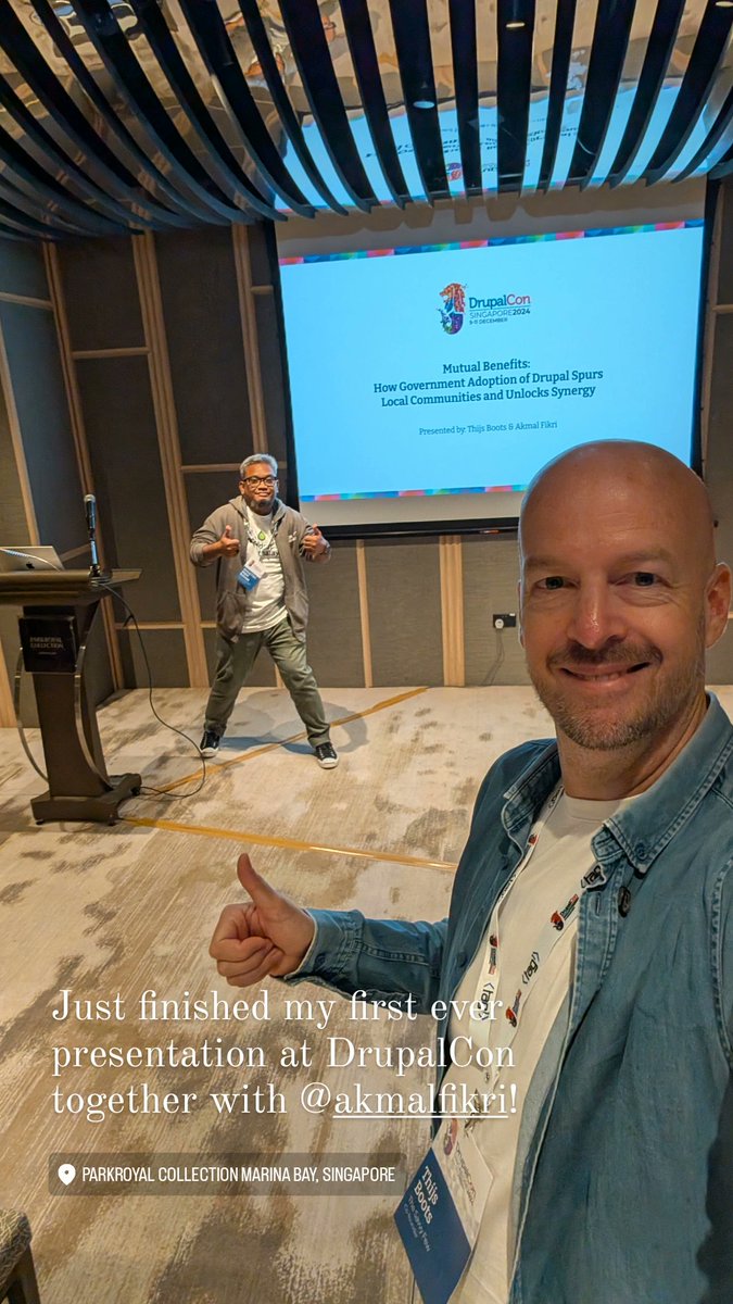 Talking about Drupal for government websites at <a href="/DrupalConAsia/">DrupalCon Nara 2025</a> 🇸🇬

#DrupalConAsia #DrupalConSingapore #drupal #opensource