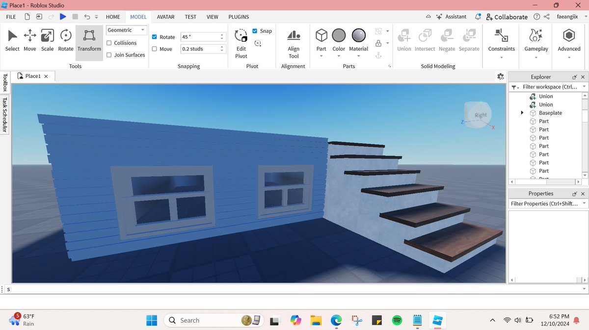New hobby- just tried roblox studio and blender!