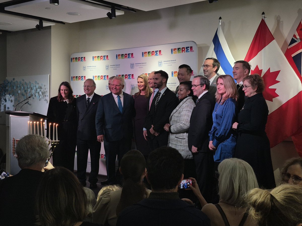 danjacobs_'s tweet photo. @OntarioPCCaucus out in numbers in support of Israel at the Consulate's 4th annual Chanukah party

@fordnation @MPPKerzner @PBethlenfalvy @C_Mulroney @douglasdowney @Sflecce @BramCentrePC @nolanmquinn @laurasthornhill @DaveSmithPtbo @RobinMartinPC @StanChoMPP @MacLeodLisa https://t.co/6GO9OKKJF9