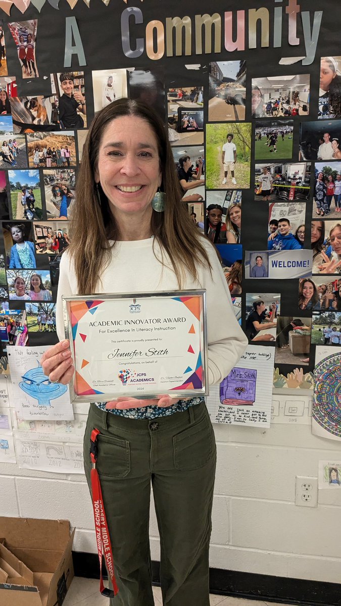 Sarah Oros (@ms_oros) on Twitter photo Ms. Stith was presented with the JCPS Academic Innovator Award during her 1st period class today! Her classroom is full of engagement and discourse! ♥️ 🐾 <a href="/CrosbyMiddle/">Crosby Middle School</a> #ThePlaceToBe Ms. Stith was presented with the JCPS Academic Innovator Award during her 1st period class today! Her classroom is full of engagement and discourse! ♥️ 🐾 <a href="/CrosbyMiddle/">Crosby Middle School</a> #ThePlaceToBe
