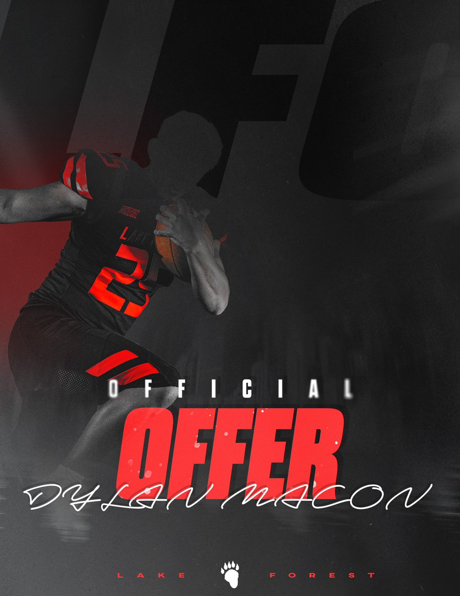 Honored to receive an offer from Lake Forest!!🐻🐾🌲<a href="/Coach_Sanchez55/">Mark Jacob Sanchez</a> <a href="/LFC_FOOTBALL/">Jim Catanzaro</a> <a href="/JBSFootball/">JBSFootball</a> <a href="/Coach_M_Rodgers/">Marty Rodgers</a> @JBSAthletics <a href="/BrendanThompsn/">Brendan Thompson, PT, DPT</a>