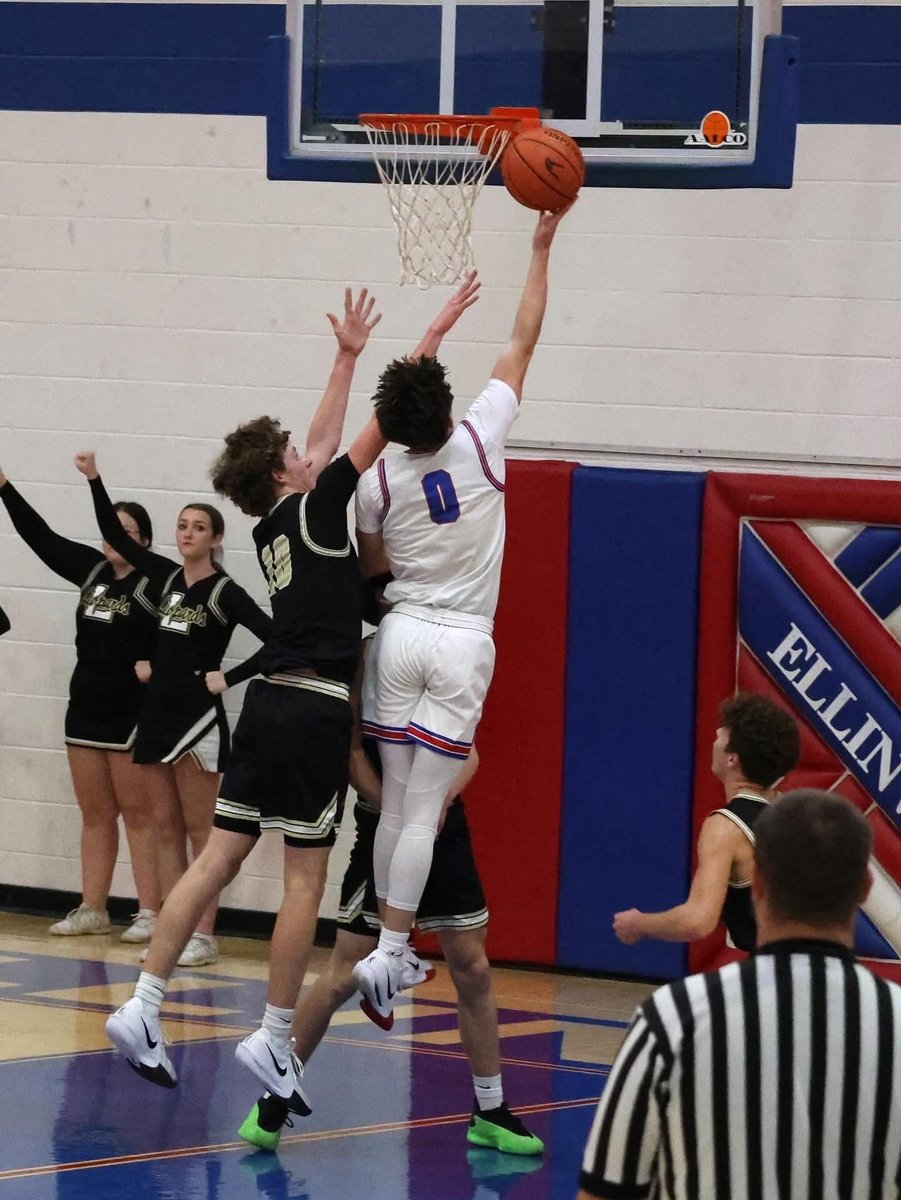 sportsinkansas's tweet photo. Senior Landon Simpson of Ellinwood (2A) had a solid game in the Eagles season opener. Simpson had 25 points, 6 rebounds, and 5 steals in the 49-39 win over La Crosse. Simpson had another huge night tonight with 41 points against Skyline as they opened up the Kiowa County Shootout tournament. #sportsinkansas