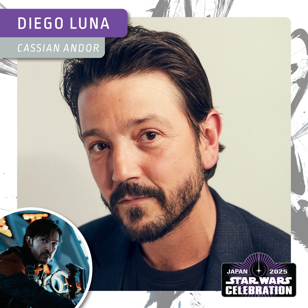 andorofficial's tweet photo. From #RogueOne and #Andor, we are so excited to announce Diego Luna (Cassian Andor) as a #StarWarsCelebration Japan guest! Limited tickets available at https://t.co/aC7KrB3T84 https://t.co/upKMbqG7gr