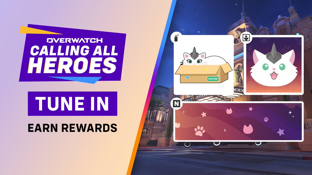 OW_Esports's tweet photo. MEOWS IN CHAT 📣

Tune in to #CallingAllHeroes Major 3 on December 14th &amp; 15th to earn in-game rewards 🐾

Live this weekend on https://t.co/yBM2YlS7Va 🍿 https://t.co/w9DD0sLUjM