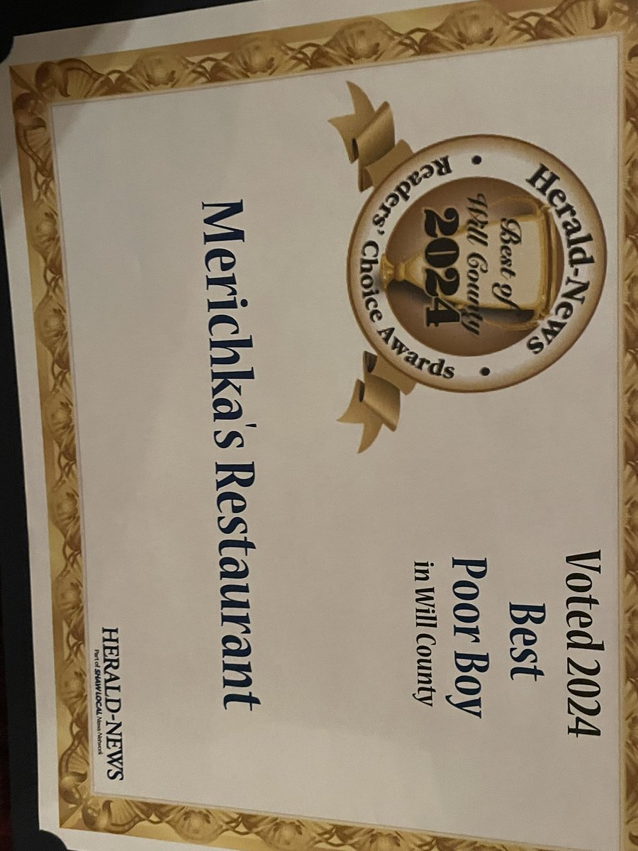00LOG's tweet photo. Thanks to all who voted for Merichka’s in The best of 2024 herald news readers choice awards. I was happy  to accept these awards for my Zdralevich family.  I think grandpa would be proud of us all. @Merichkas1933 https://t.co/WT9gtqoyxC