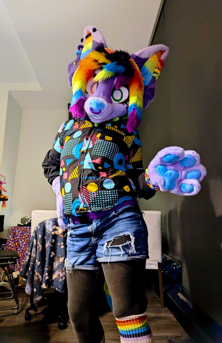 Took some pictures in my new Fursuit!! I'm so in love with her, she's so much fun to wear!!! I think I'm going to name her Jaye the Sparkle dog
✂️: <a href="/ThePrizeCounter/">🎟 ThePrizeCounter 🎟</a>