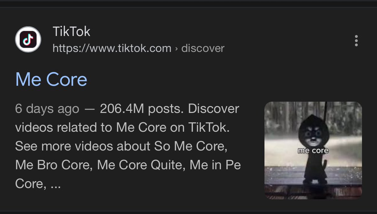 memecoinWebDev's tweet image. This is not a launch, but thought I would share anyway.

$mecore is a viral TikTok trend with over 200 million posts. This phrase is used when you come across something relatable. I like it because it promotes self-individuality and the phrase &quot;that&apos;s so me core&quot; can become…