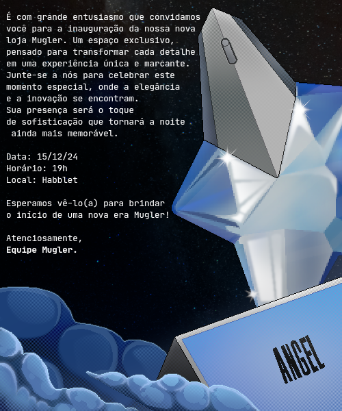 aleablet's tweet photo. Recebi o convite de inauguração da Mugler Store que acontece no dia 15, aproveitem e dêem uma passada lá também, vai ser lindo!  

15/12 ás 19h BR/ 22h PT  

#MuglerStore https://t.co/ixjey4WyB6