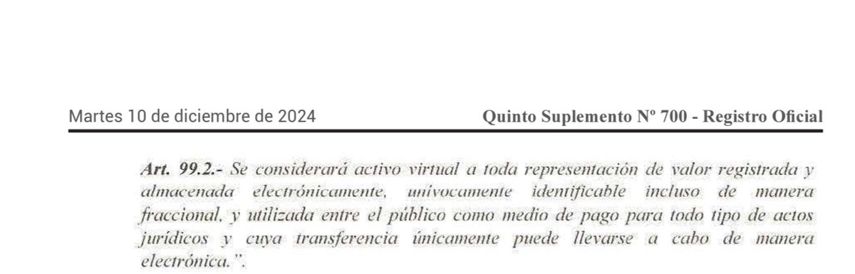 paulinaaraujog's tweet photo. Y esto es lo que se incorpora al Código Monetario y Financiero por la llamada #LeyAntipillos respecto a los llamados #ActivosVirtuales https://t.co/rRABqNNJfI