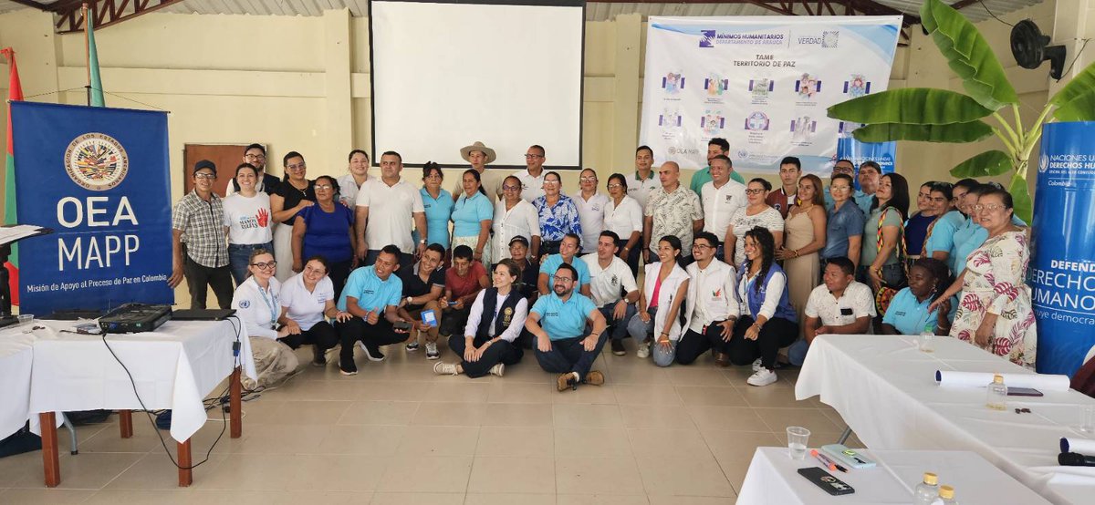 ONUHumanRights's tweet photo. #Arauca conmemoramos el Día Internacional de los #DDHH impulsando las recomendaciones del Informe Final de la Comisión de la Verdad sobre los #MinimosHumanitarios en los municipios de #Tame #Saravena #PuertoRondon #Arauquita #NuestrosDerechos,NuestroFuturo,YA https://t.co/VftcRSTH0c