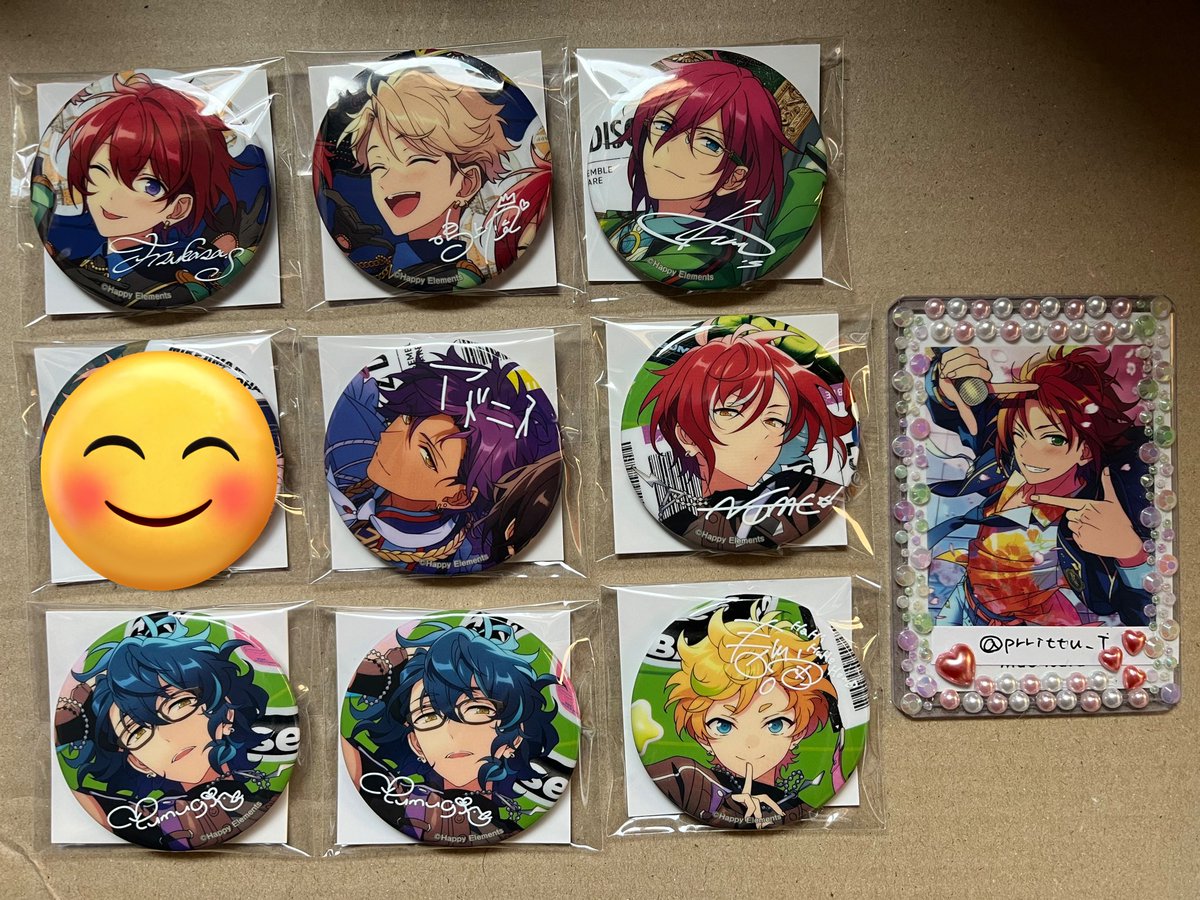 prrittu_T's tweet photo. 【交換/買取/譲渡】あんスタ trip 缶バッジ 

譲: アドニス ⭐︎司  ⭐︎嵐 ⭐︎夏目 つむぎ 宙 ⭐︎茨
定価＋送料

求:⭐︎みか ⭐︎真緒 >颯馬　定価＋送料

⭐︎同士の交換
1〜⭕️
⭐︎と同数以上無印での譲渡
2〜

お声がけは関連ツイどこでも⭕️
お気軽にお声がけください
https://t.co/aJC17kh56t https://t.co/CuztNiaFvj