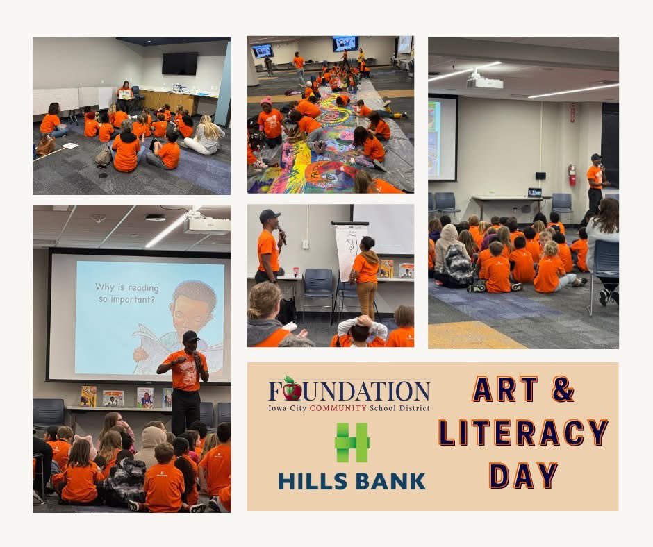 Foundation for ICCSD (@iccsdfoundation) on Twitter photo What an incredible two days for our ICCSD 2nd graders at our first Art & Literacy Day with Hills Bank Visiting Author Don Tate! Huge thanks to our ICCSD Curriculum Team and <a href="/uwjwc/">UnitedWayJWC</a> for gifting every 2nd grader a book. A heartfelt thanks to <a href="/HillsBank/">Hills Bank</a> for 25 years of support! What an incredible two days for our ICCSD 2nd graders at our first Art & Literacy Day with Hills Bank Visiting Author Don Tate! Huge thanks to our ICCSD Curriculum Team and <a href="/uwjwc/">UnitedWayJWC</a> for gifting every 2nd grader a book. A heartfelt thanks to <a href="/HillsBank/">Hills Bank</a> for 25 years of support!