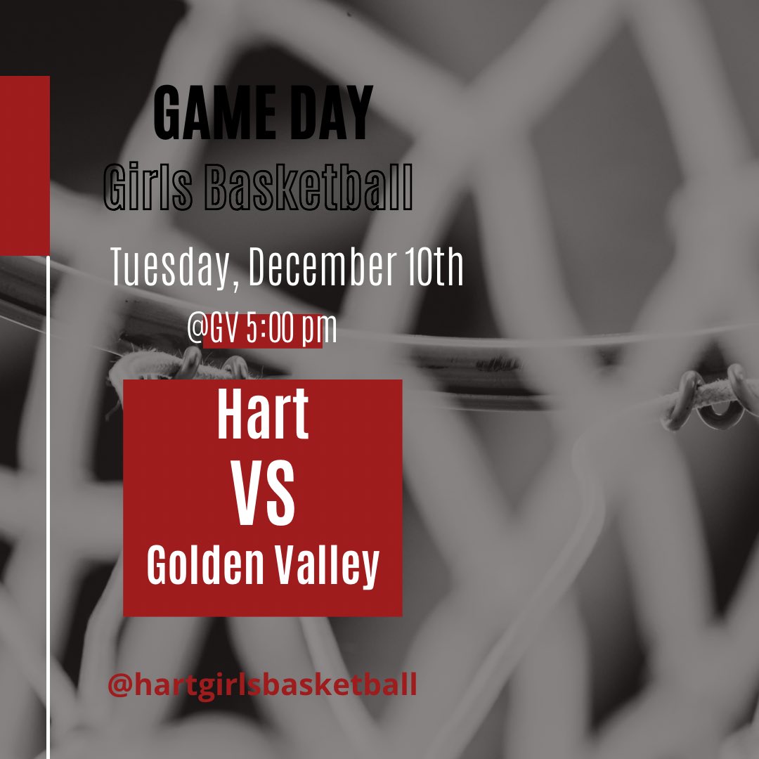 HartGirlsBaske1's tweet photo. Come out tonight and support Hart girls basketball at Golden Valley starting at 5:00pm. #nike #hartgirlsbasketball #basketball #sports #basketneverstops #hoops #basketballislife #dunk #girlsball #fortheloveofthegame🏀 https://t.co/FRXdw4oRFq