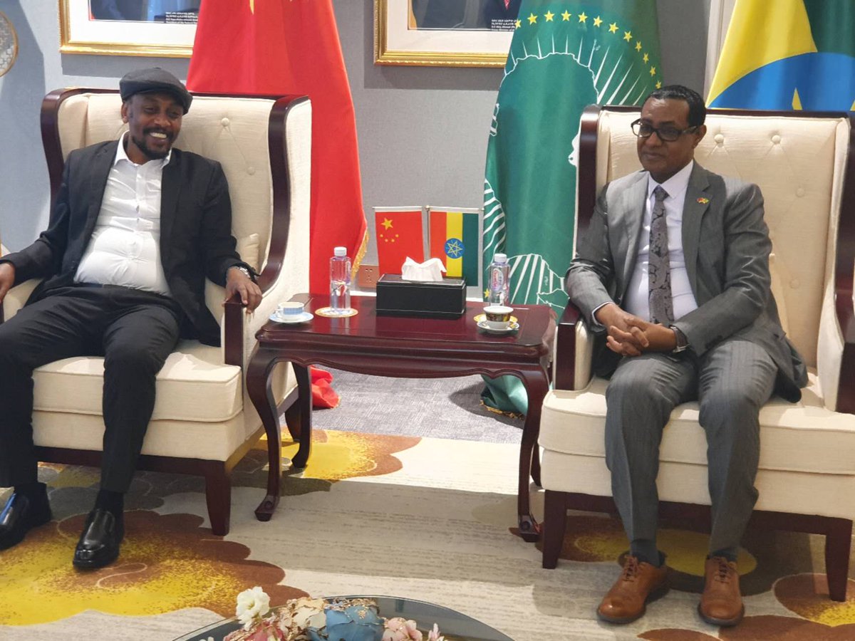ETEmbassyPEK's tweet photo. December 11/2024, H.E.Ambassador #Tefera Derbew received and discussed with some Ethiopian tourism professionals who came to China for experience sharing. https://t.co/cIcn803qoC